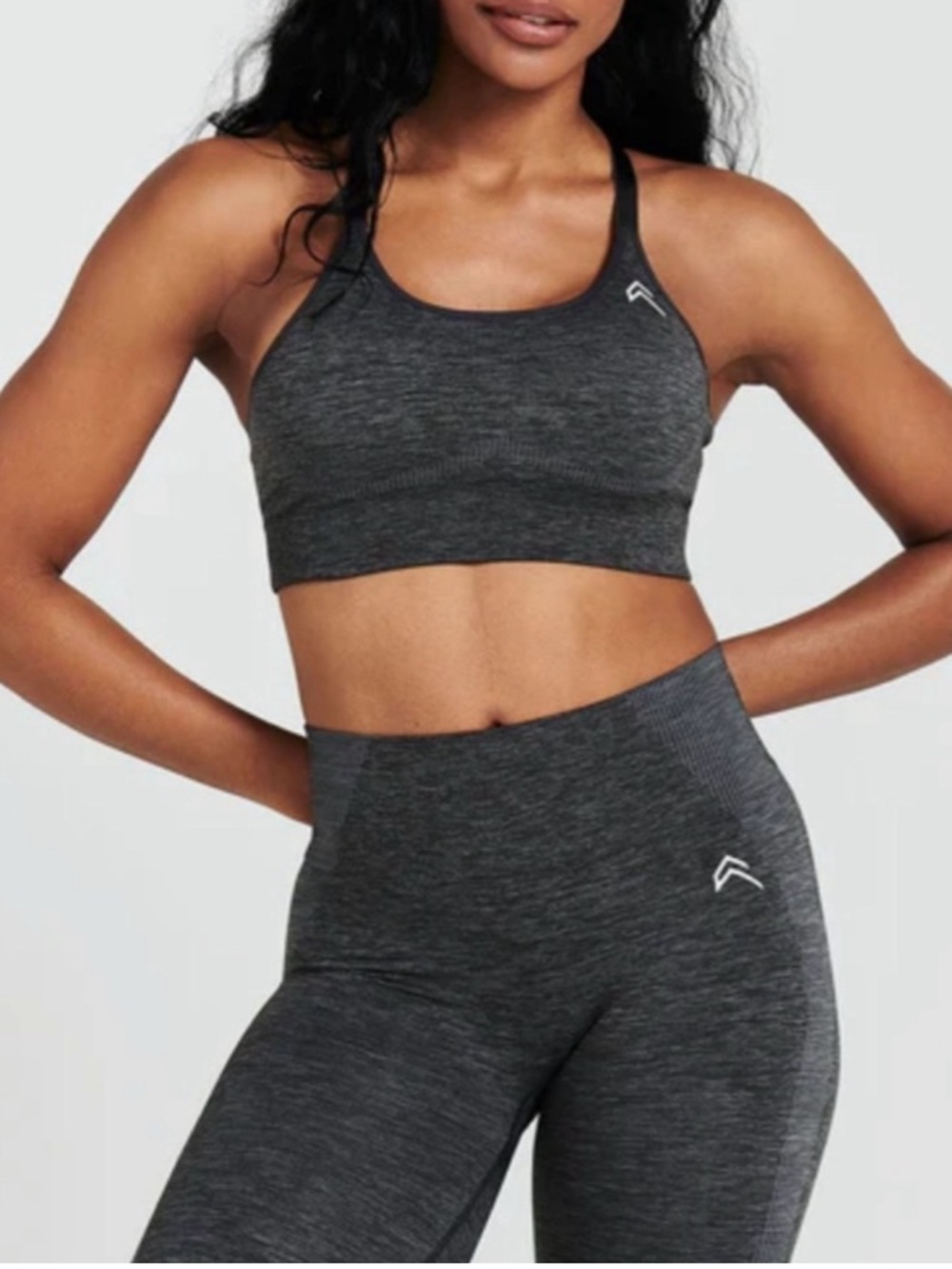 NWT Oner Active Classic Seamless Leggings in Coal Marl Size Medium Short Length - Picture 5 of 16